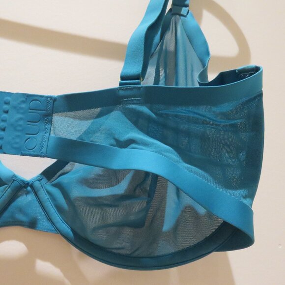 CUUP The Plunge Mesh Bra in Turquoise Teal - Size 34H - Picture 13 of 14